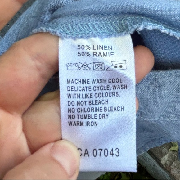 Malvin Blue Linen Midi Dress, Small - Picture 9 of 9